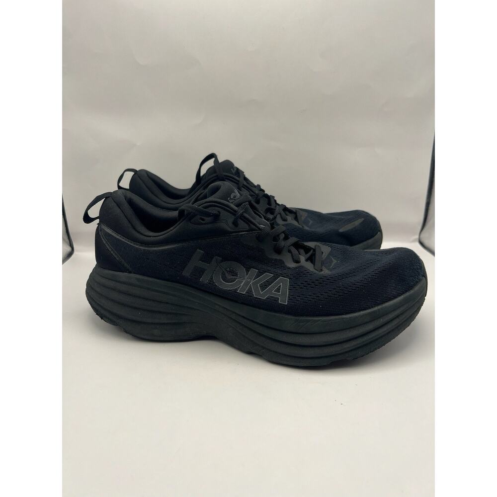 Hoka One One Bondi 8 Triple Black Sneakers Men Size 11